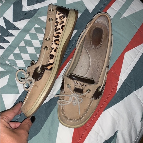 sperry top sider leopard print